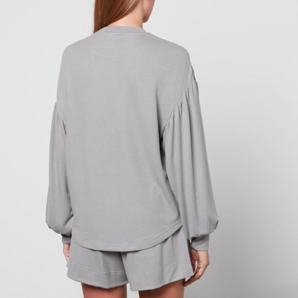 Varley Brannon Oversized Flannel Sweatshirt in Gray Loungewear Cozy Top Size XS - Picture 2 of 11